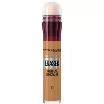 Maybelline Instant Anti-Age Eraser Concealer, Консилер для лица со спонжем, оттенок 10 карамель, 6,8 мл