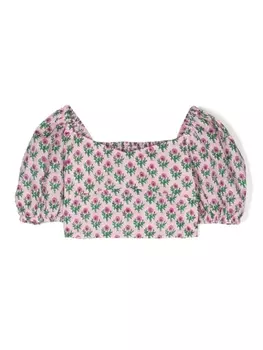 Mc2 Saint Barth блузка Delia Jr с цветочным принтом, розовый