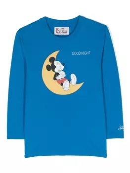 Mc2 Saint Barth cartoon-print cotton sweatshirt, синий
