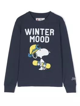 Mc2 Saint Barth футболка с принтом из коллаборации с Peanuts, синий