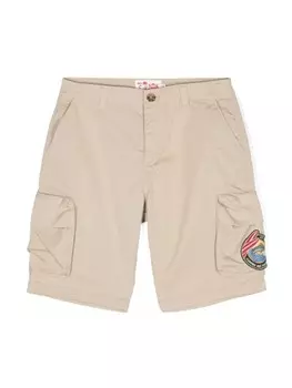MC2 Saint Barth Kids габардиновые шорты Kronos, нейтральный цвет