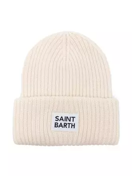 MC2 Saint Barth Kids шапка бини Berry в рубчик, белый