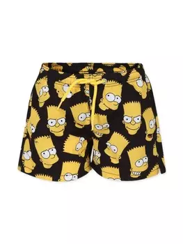 MC2 Saint Barth Kids x The Simpsons шорты для плавания со шнурком, черный