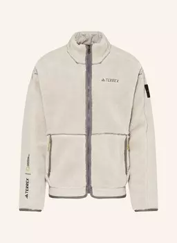 Меховая куртка тедди adidas TERREX, бежевый