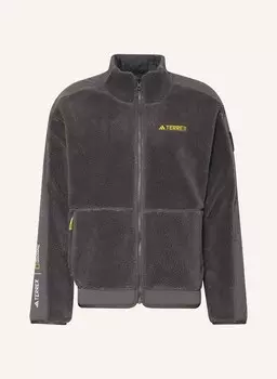 Меховая куртка тедди adidas TERREX, серый