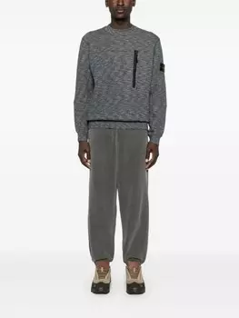 Меланжевая толстовка Stone Island, серый