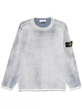 Меланжевый свитер Stone Island, синий