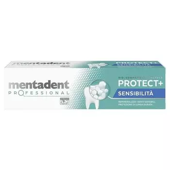 Mentadent Профессиональная зубная паста Protect+ Sensitivity для чувствительных зубов с биосовместимыми минералами и калием