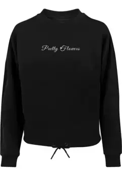 Merchcode Свитер " Merchcode Ladies Ladies Pretty Flowers - Oversize Crewneck", черный