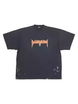 Металлическая футболка оверсайз Balenciaga, белый