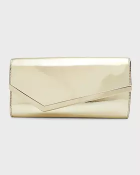 Металлизированный кожаный клатч Emmi Jimmy Choo