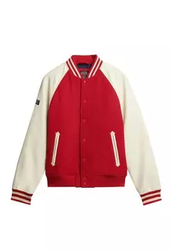 Межсезонная куртка Superdry, бежевый/красный
