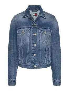 Межсезонная куртка Tommy Jeans, синий деним
