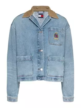 Межсезонная куртка Tommy Jeans, синий деним