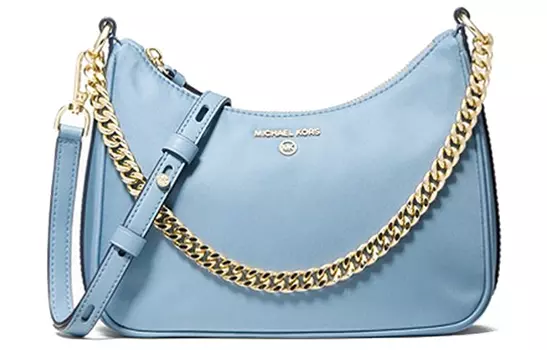 MICHAEL KORS Сумка Jet Set Charm из нейлоновой ткани, через плечо, средняя, женская, светло-голубая