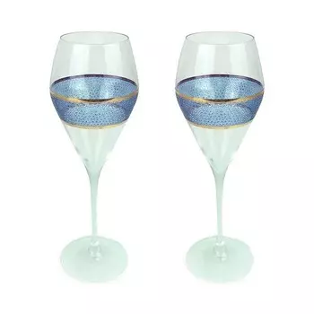 Michael Wainwright Набор из 2 бокалов Panthera Glass для просекко, синий