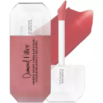 Mineral Wear Diamond Filler Cheek and Lip Color Тинт для губ и щек с сывороткой-кремом Многофункциональная формула для придания объема Обогащен витамином Е Сияющий розовый Physicians Formula