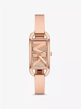 Мини-Часы-Браслет с паве из розового золота в стиле ампир Michael Kors, золотой