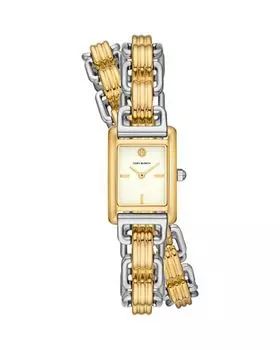 Мини-часы Eleanor, 19 x 28 мм Tory Burch, цвет Ivory/Cream