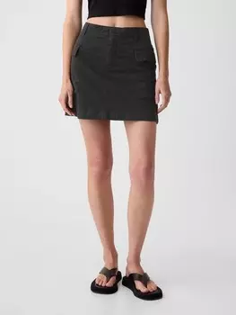 Мини-Юбка карго Gap, черный