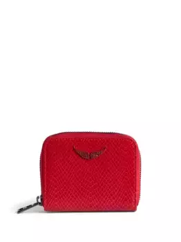 Мини-кошелек ZV с тиснением под кожу крокодила Zadig&Voltaire, красный