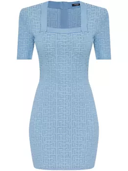 Мини-платье Balmain BB-жаккард
