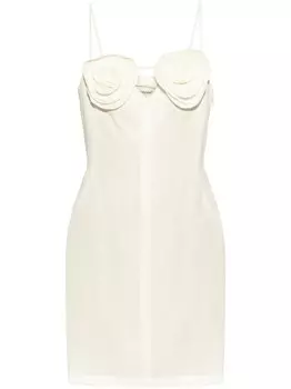 Мини-платье Blumarine с розовыми деталями, нейтральный