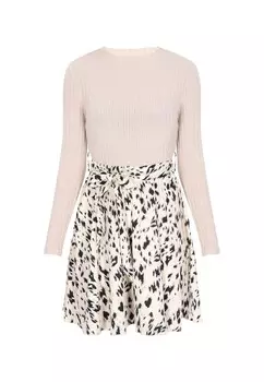 Мини платье faina Dress, бежевый