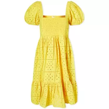 Мини-платье Ganni Broderie Anglaise