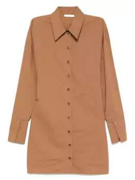 Мини-платье из поплина Patrizia Pepe, коричневый