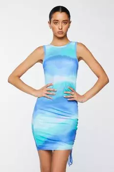 Мини-платье из сетчатой ткани с градиентом Forever 21, синий
