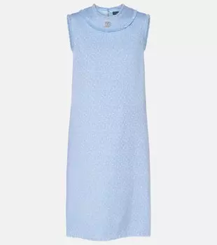 Мини-платье из твида с добавлением шерсти DG Dolce&Gabbana, цвет glicine viola chiari