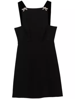 Мини-платье кади Prada, черный