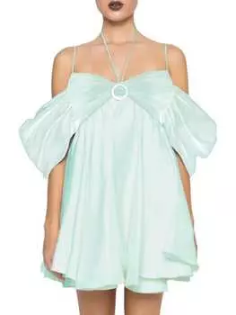 Мини-платье Rasario с открытыми плечами babydoll, mint