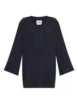 Мини-платье с вышитым узором пейсли MARANT TOILE, черный