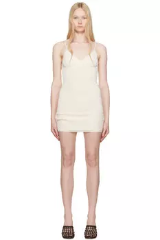 Мини-платье scala Jacquemus, цвет off-white