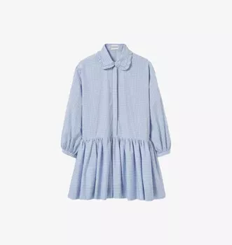 Мини-Платье в клетку с длинными рукавами из хлопка Claudie Pierlot, цвет divers