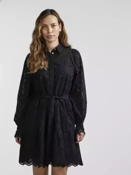 Мини-платье Y.A.S "YASHOLI LS BELT DRESS S. NOOS", черный