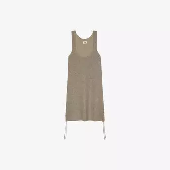 Мини-платье Zadig&Voltaire металлизированное без рукавов, черный