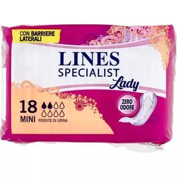 Мини-прокладки Lines Specialist при недержании, 18 шт.