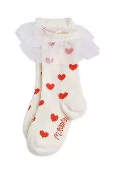 Mini Rodini Детские носки Сердечки, белый