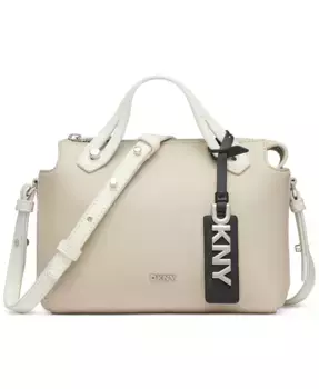 Мини-рюкзак с логотипом Louisa Mini Logo Charm Satchel DKNY, коричневый/бежевый