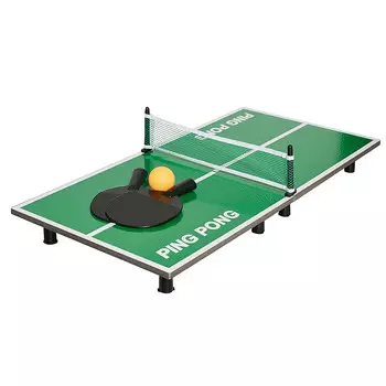 Мини-стол для настольного тенниса для пинг-понга с ракетками и сеткой Ping Pong