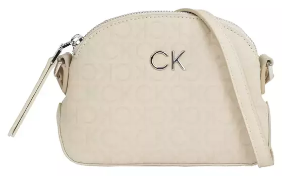 Мини-сумка Calvin Klein "CK DAILY SMALL DOME_EPI MONO", женская сумка женская сумка через плечо Переработанные материалы, бежевый
