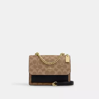Мини-сумка через плечо Klare COACH, цвет gold/tan/black