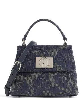 Мини-сумка через плечо, текстильная Furla, синий