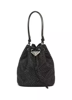 Мини-сумка из кристального атласа Prada