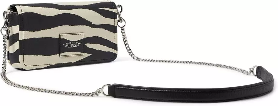 Мини-сумка Marc Jacobs The Zebra Leather Chain, черная/белая