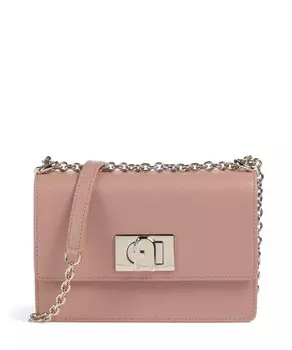 Мини-Сумка на плечо 1927 из зернистой яловой кожи Furla, розовый