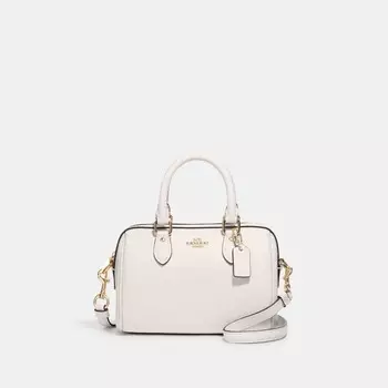 Мини-сумка Rowan Crossbody COACH, цвет gold/chalk